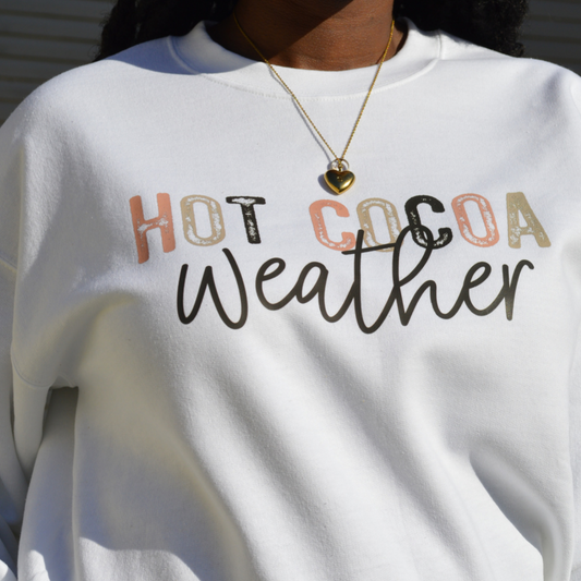 Hot Cocoa Weather Crew Neck | Winter | Chocolate